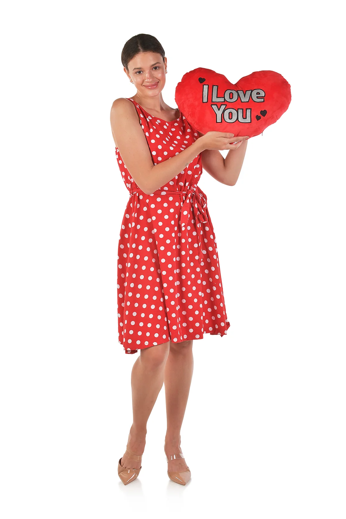 כרית לב גדולה – עם כיתוב I Love You