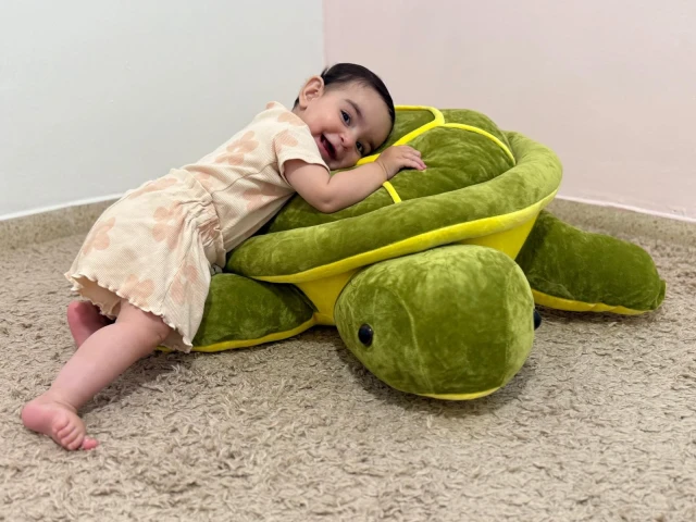 בובת צב ענק 80 סמ – פרווה סופר רכה – דגם אנג׳לו — כמו בתמונה · 80 ס״מ